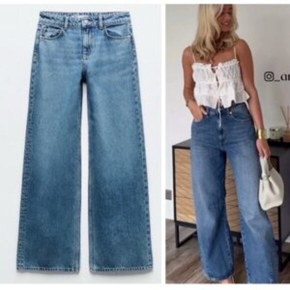 Zara Denim - NWT Zara midrise straight leg jeans sz 6